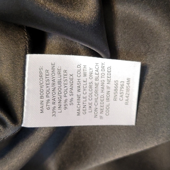 RACHEL Parcell Satin Twill Black Skirt - Picture 7 of 11